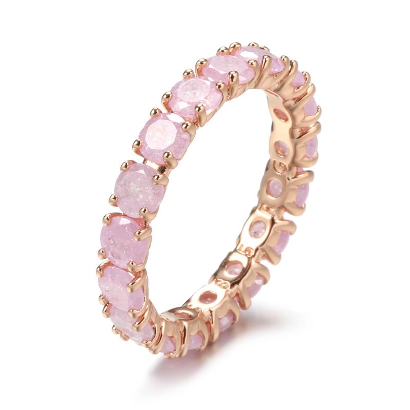 

Fashion Finger Rings With Frosted Color Zircon Women s Party Wedding Personality Jewelry KTJ 10 рожевий