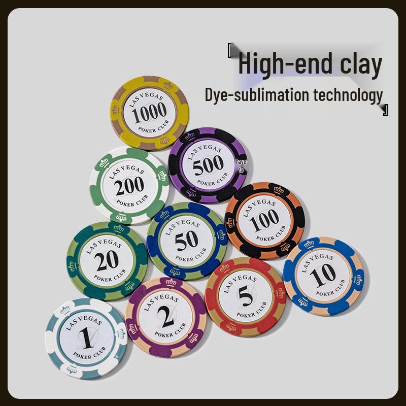 High-End Texas Hold'em Poker Set: Crown Clay Chips, Mahjong Cards, Aluminum Case, Poker Table Cloth