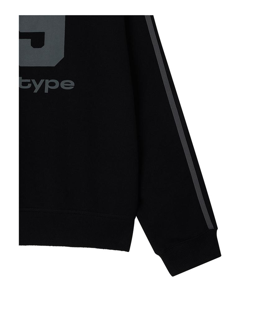 ROUGHTYPE Trackline Off-Shoulder Sweatshirt - Black