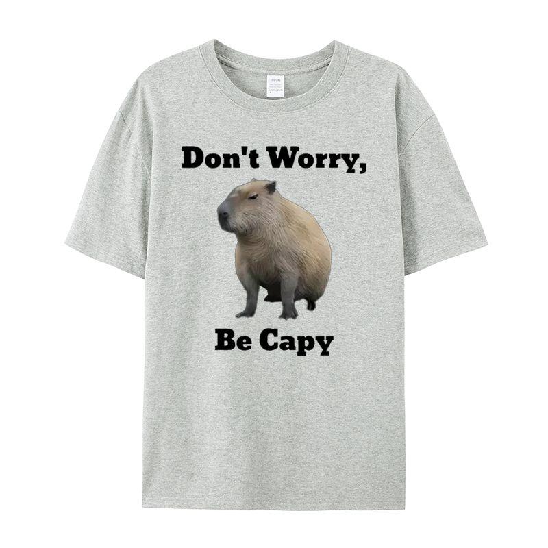 Funny Guinea Pig Print Men's T-Shirt Summer Vintage Kawaii Men's Women's Surfing Beach T-Shirt Unisex Breathable Casual Top