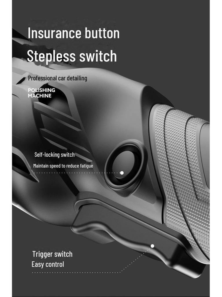 DA15 Brushless Eccentric Car Polishing Machine - Wireless & Rechargeable for Household Car Waxing.