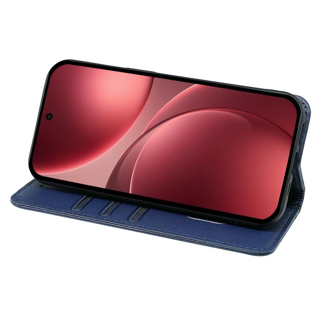 For Oppo Find X9 5G Wallet Case Magnetic Closing PU Leather Phone Cover with Wrist Strap