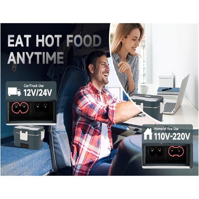 A25F-Electric Lunch Box Portable Food Warmer With Fast Heating (1.8L) Ideal For Travel, Work, Or The Car EU Plug