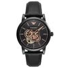 AR60012 Sport Classic Luigi Black Dial Leather Band  Mens Watch
