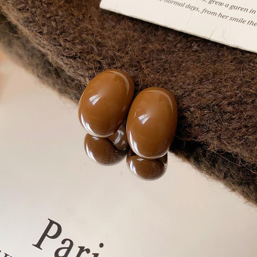 Silver Needle Leopard Heart Bow Geometric Dangle Earrings - Trendy Korean Style for Women