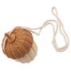 Small Rattan Storage Basket Hand Woven Decorative Acorn Shaped Basket Bag for Photography Props Household