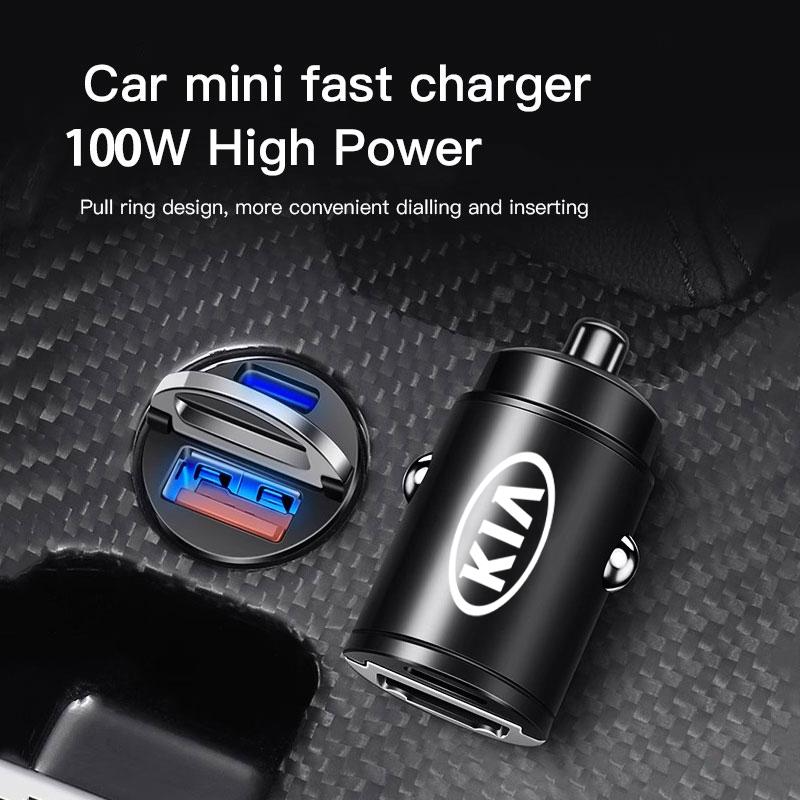 AUPJ5 100W Für Kia KN Sportage Ceed Picanto Rio ProCeed Forte K7 K5 K8 K3 K9 Niro Morning Autoladegerät USB Typ-C Schnellladung