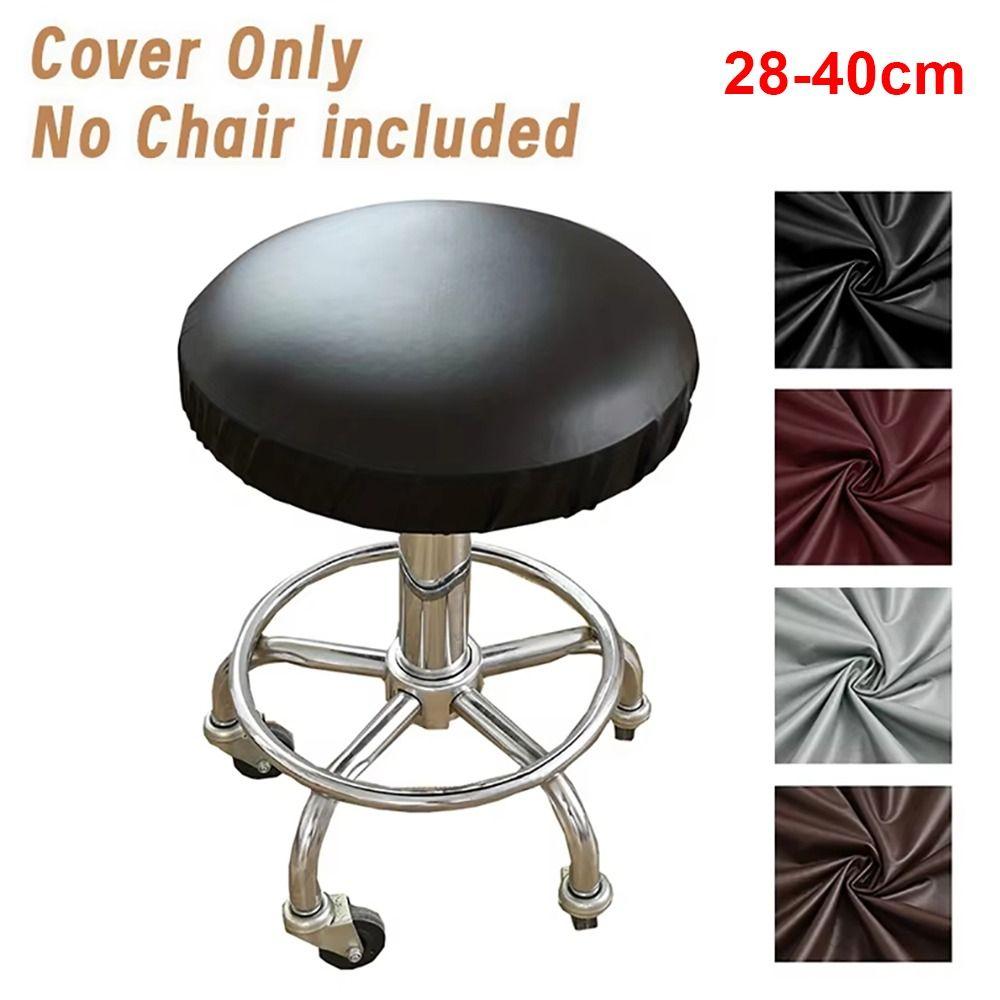 1Pcs Waterproof Chair Seat Cover PU Leather Stool Seat Cushion Cover for Bar Swivel Chair