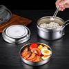304 Food-Grade Stainless Steel Round Lunch Box