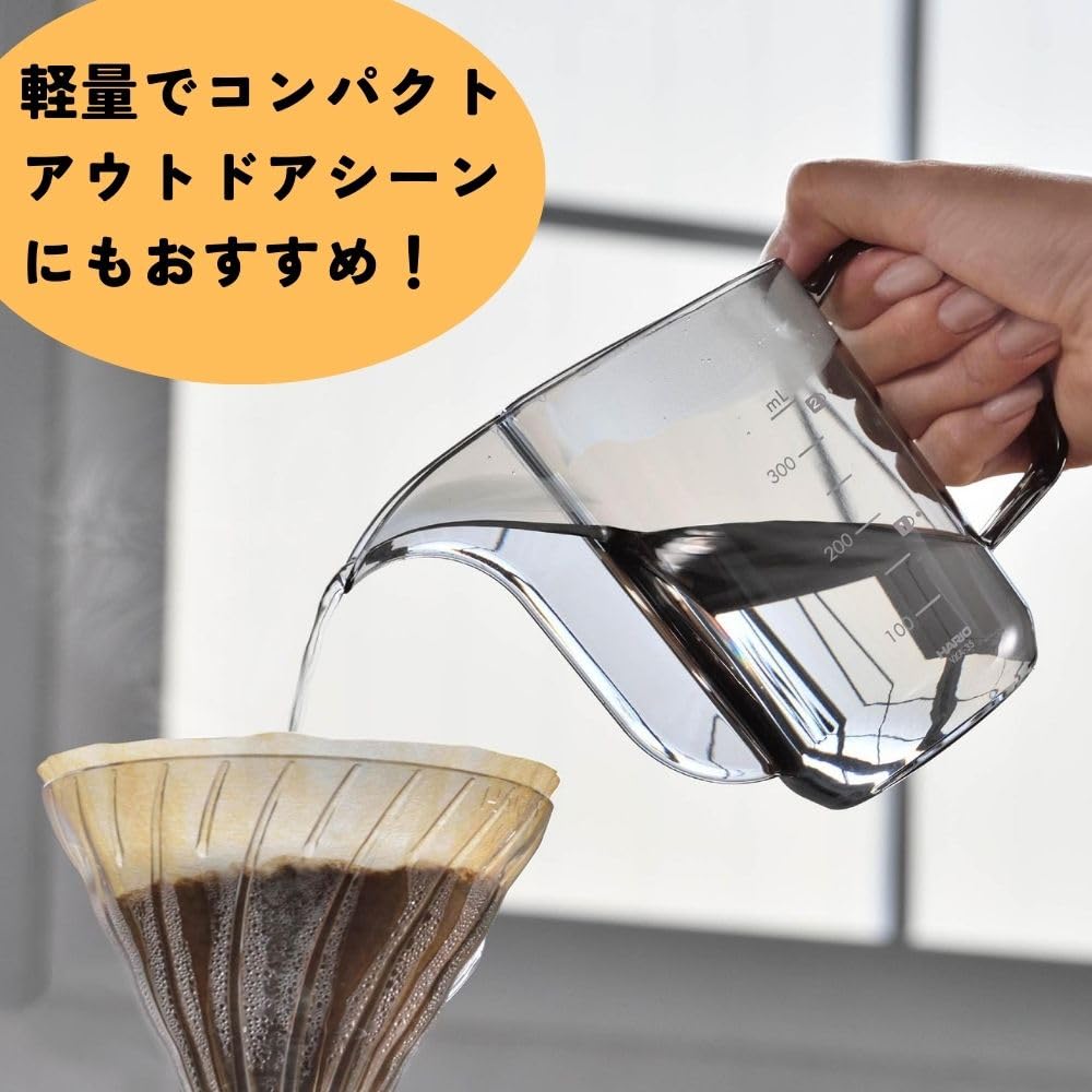 Hario V60 Drip Kettle Air Practical Capacity 350ml Transparent Black Made In Japan VKA-35-TB