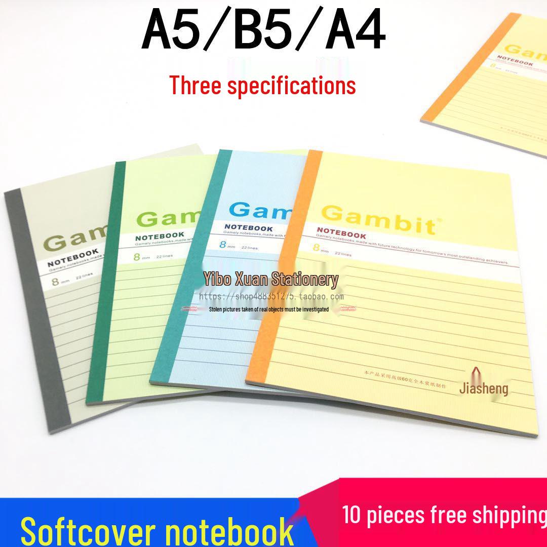 Student Workbook A4/B5/A6 - Soft Cover Diary Notebook A6/52 Pages 10 Pcs