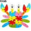 Fashion Wooden Animal Alphabet Lettter Puzzle Kids Educational Developmental Toy