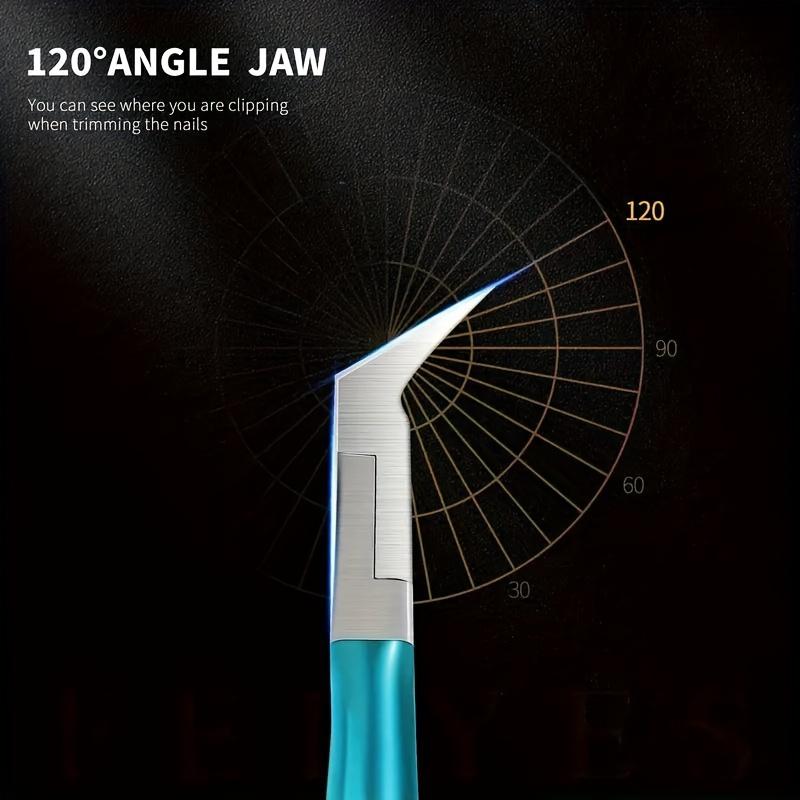 Seniors' Thick Nail Clippers: 1pcs Ingrown Toenail Tool, Straight Blade Stainless Steel