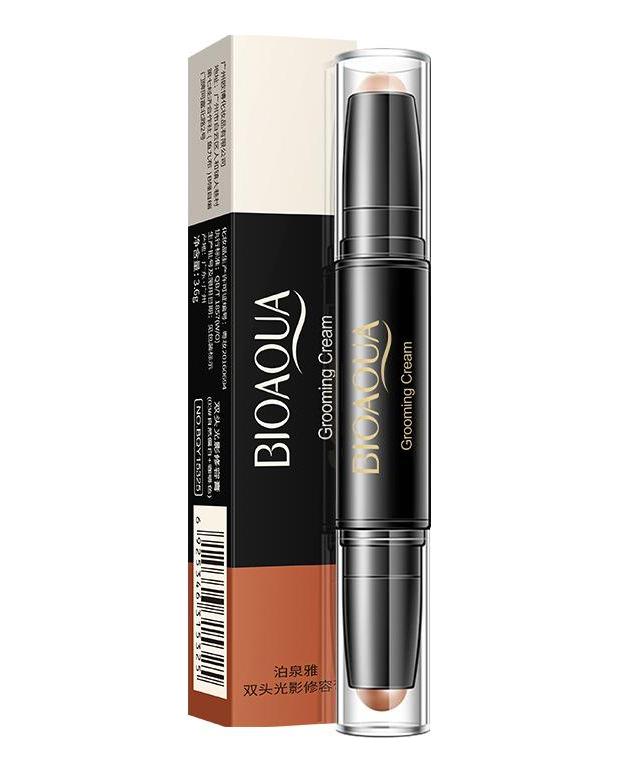 Doppelköpfiger Licht- und Schatten-Reparaturstift, Concealer, festes Make-up, dreidimensionaler Schatten-Highlight-aufhellender Concealer-Stift