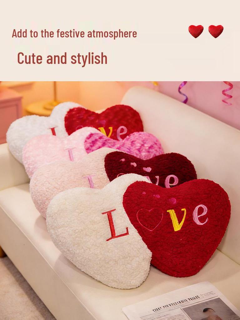 Heart-Shaped Bridal Lumbar Cushion - Valentine's Gift