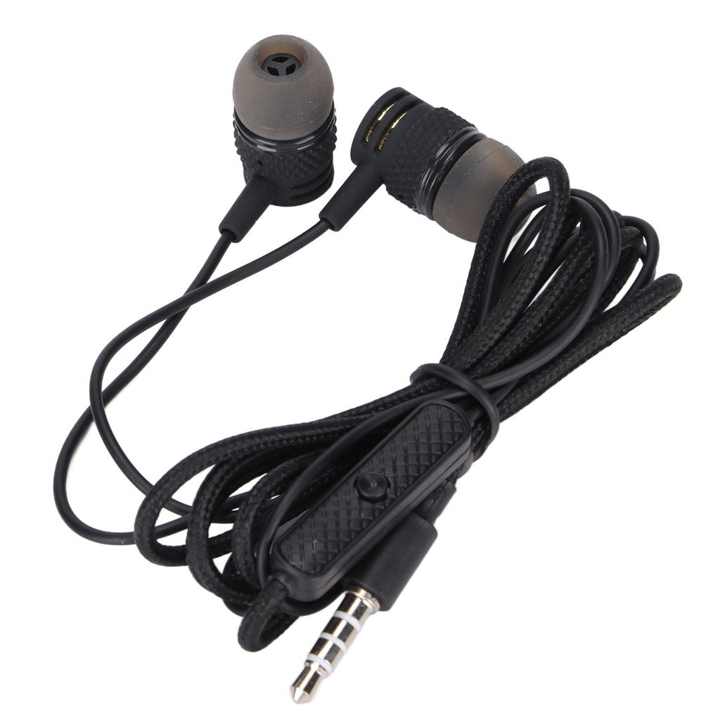 JY‑075 3.5mm Plug Headphones Noise Isolation Wired Earbuds with Mic and Call Controller for Exercise