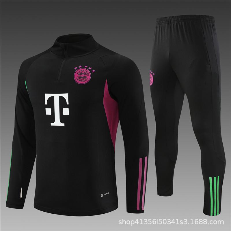 Juventus/Dortmund/Bayern Long-Sleeved Half-Zip Suits, Training Uniforms, Warm-Up Appearances, Soccer Uniforms, Adults And Children