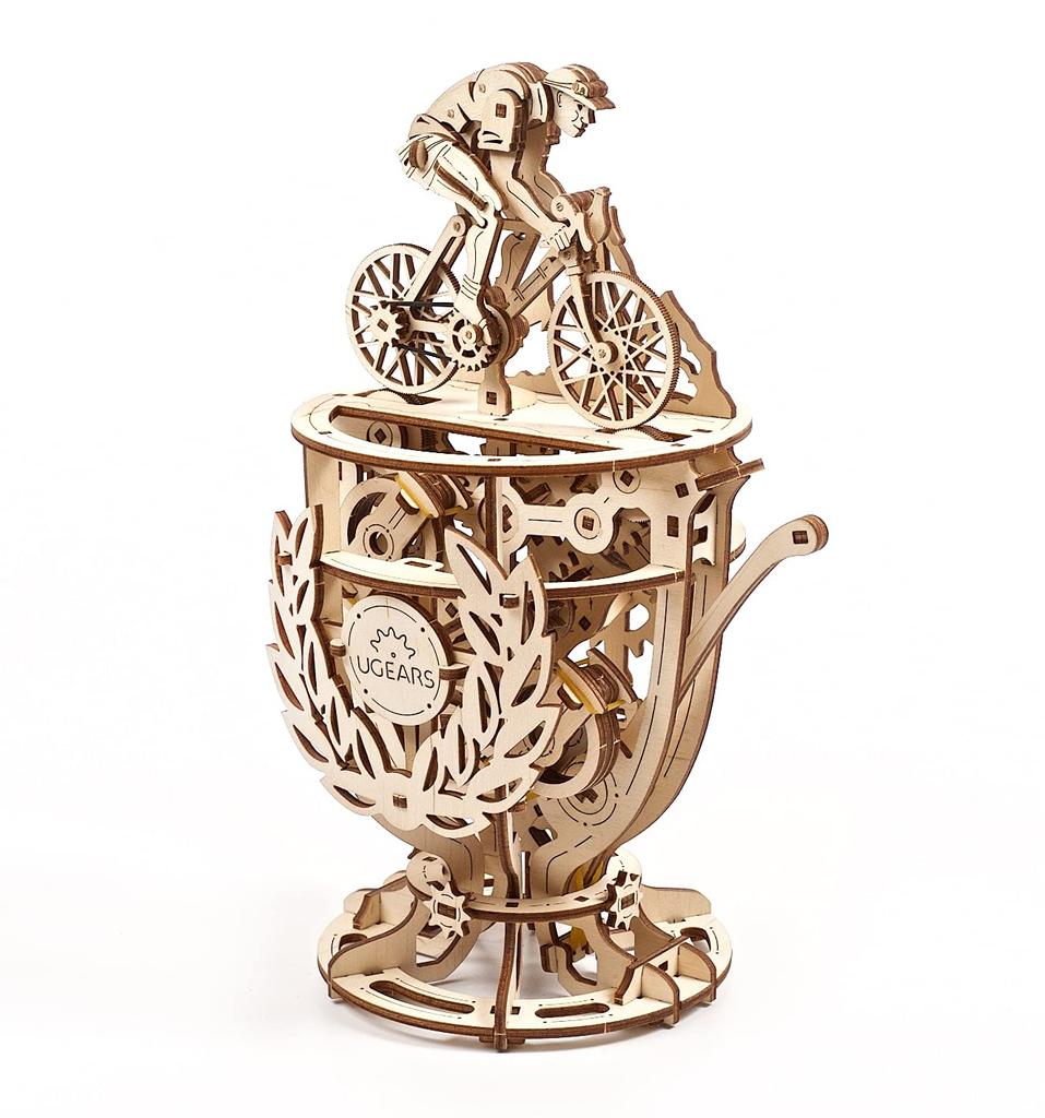 Ugears Automaton Cyclist 70148 Wooden Puzzle, No Glue Required, 3D Model, DIY, Handmade, Assembly, Ornament, Collectible, Ukraine, Gift, Educational,