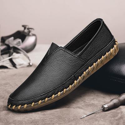 Chaussures en Cuir Véritable pour Hommes Chaussures Décontractées Mocassins Moccasins à Semelle Souple Ultralégère Confort Respirant Chaussures Plates Chaussures de Marche
