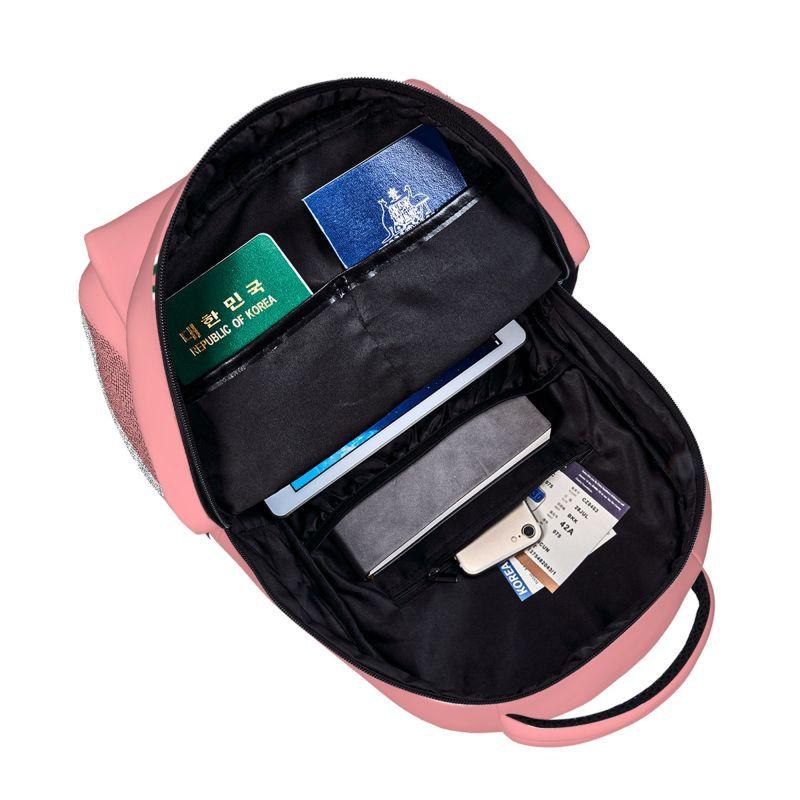 Pink & Green AKA Sorority 1908 Backpacks for Women Girls Travel Shoulder Bag School Laptop Bookbag Women Durable Casual Daypack