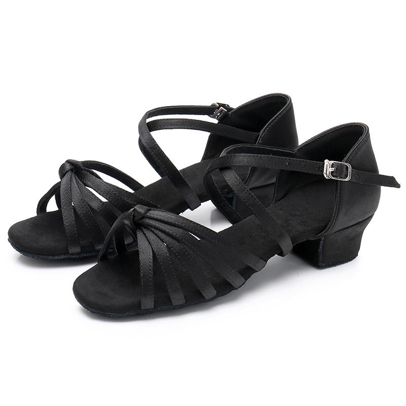 3,5 cm Lateinschuhe für Damen Mädchen Sof Sole Niedriger Absatz Ballsaalschuhe Salsa Chacha