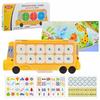 Children's Educational Toys Logical Thinking Cartoon School Bus Visual Perception Basic Baby Montessori Learning Toys for Game