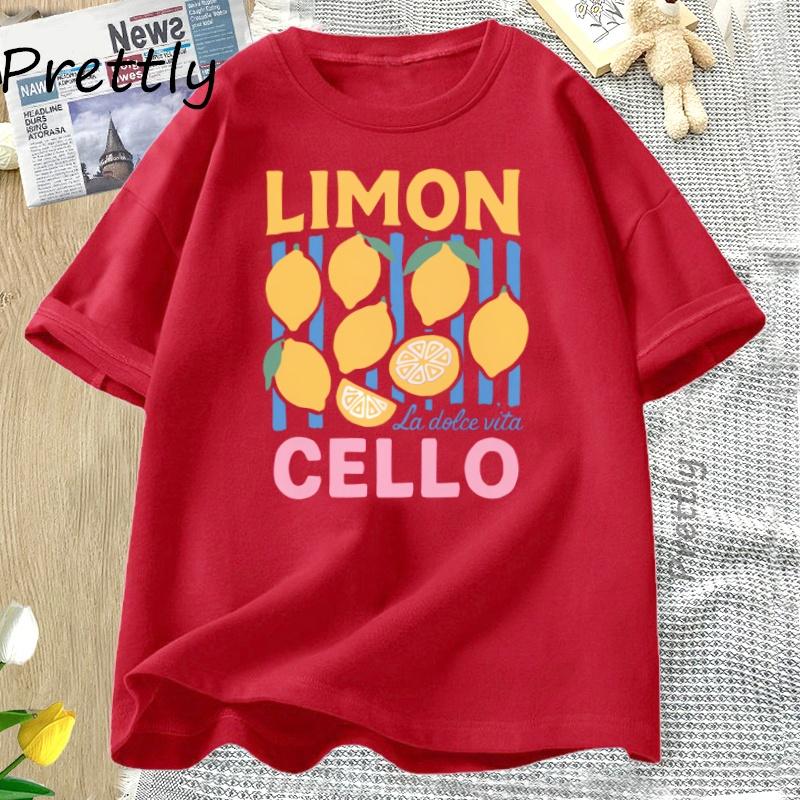 Limoncello T Shirt Summer Fuits La Dolce Vita Lemon Tee Retro Italian Summer TShirt Graphic Tee Y2k Clothes Short Sleeve Unisex S