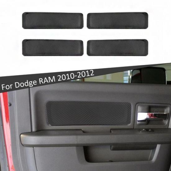 Capa de Acabamento Interna da Porta em Fibra de Carbono Para Dodge RAM 1500 Crew Cab 2010-2012