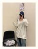 Da 7 Women's Spring Loose Plus Size Off-Shoulder U-Neck Long Sleeve T-Shirt