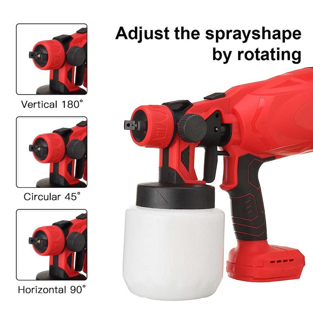 1000ML 1000w Cordless Electric Spray Gun with 1/2 Original Battery Portable Paint Sprayer Compatible For Makita Battery EU Plug