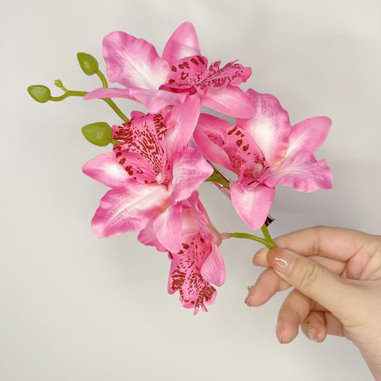 Damen Haarspange Lebendige Farbe 3D Blumendekor Pony Haarspange Bunte Haarnadel