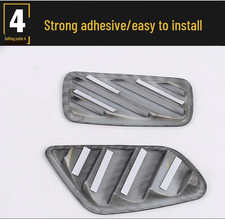 19 Q3 Small Vent Trim Panel Air Outlet Sequin Protective Stickers for Body Center Console