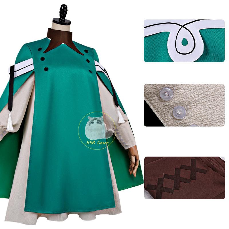 Anime Cappello da Strega Atelier Cosplay Coco Cosplay Agatto Akuromu Costumi Cosplay Parrucca Uniforme Mantello Verde Cappello Halloween Cos per Donne