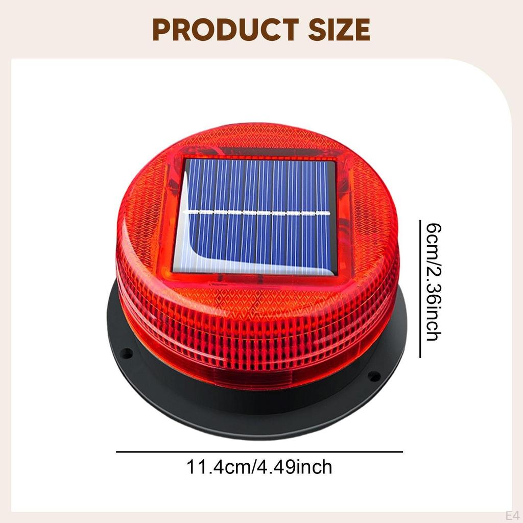 Solar Strobe Light for Car Warning Marine Trucks Crane Tower
