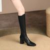 Elastic Skinny Boots Boots Women's 2025 New Winter Coarse Heel Retro Brown Socks High Boots