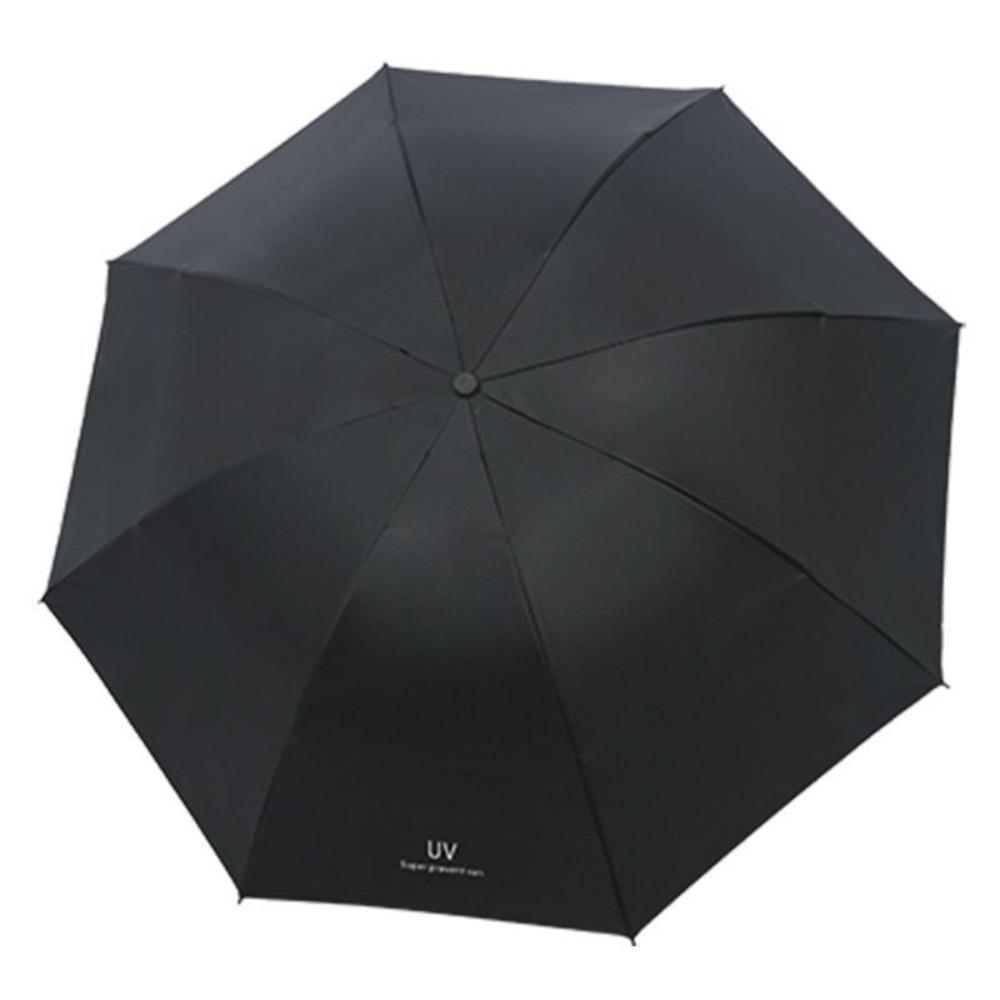 Solid Color UV Protection Umbrella Waterproof Hand Operated Parasol Sunscreen Umbrella  Student Use