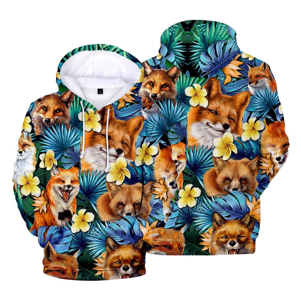 Printed Hooded Sweater With Long Sleeves For Men And Women In Spring And