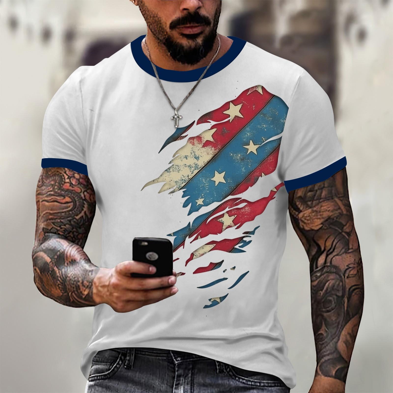 

Мужская модная футболка, уличная повседневная одежда с коротким рукавом L красный