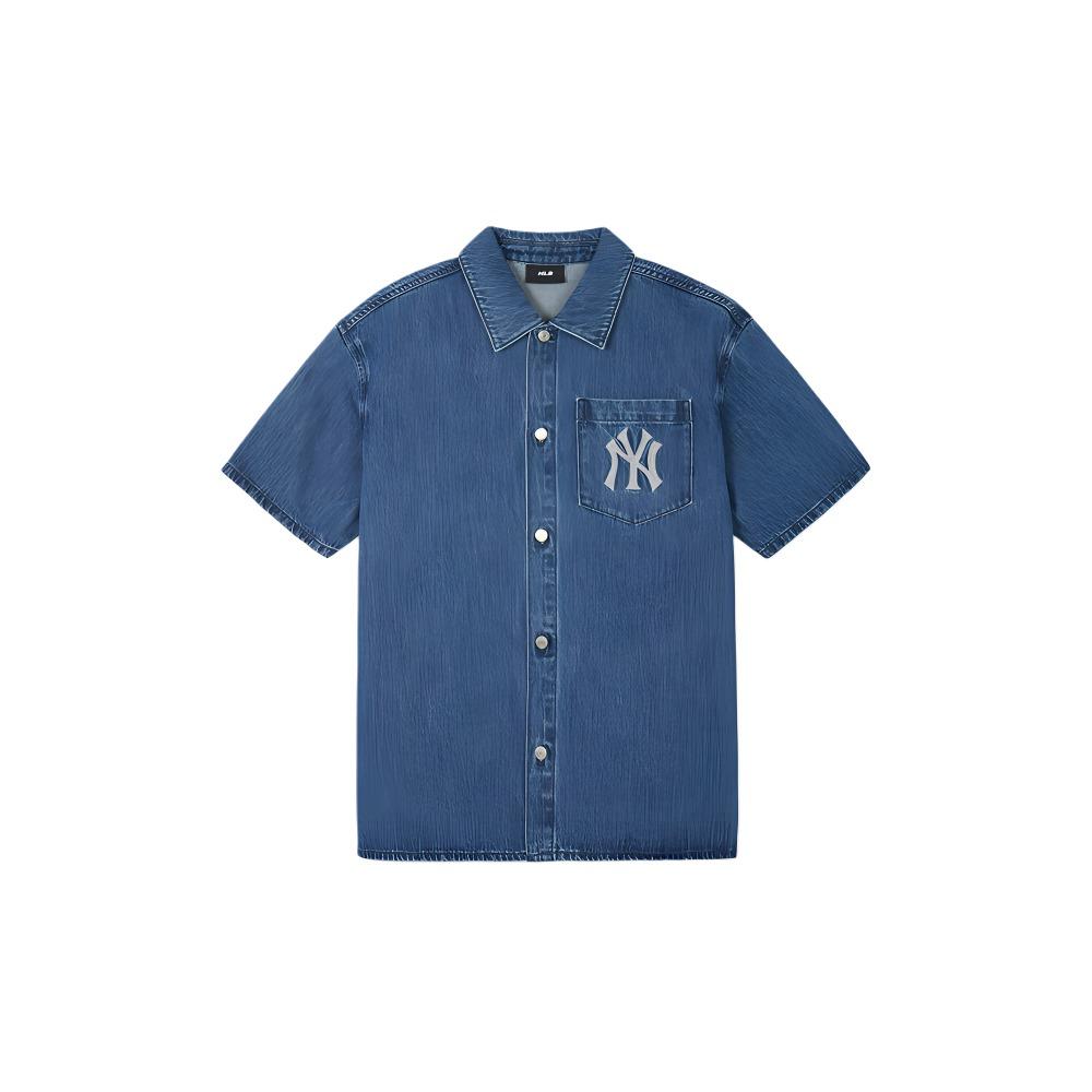 New MLB New York Yankees SS24 Shirt Unisex Indigo 3ADRB0743-50INS