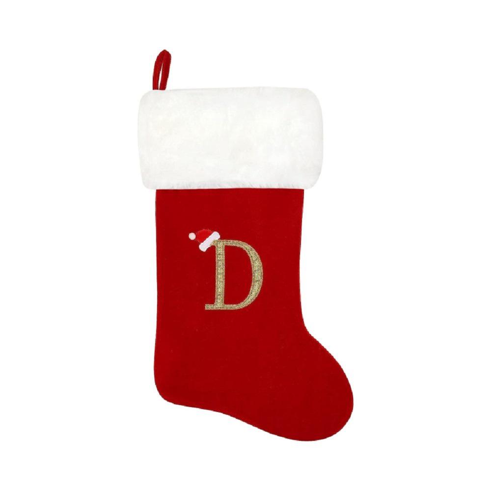 

Large Cross-Border Christmas Alphabet Stocking Pendant for Kids - Cartoon Gift Bag