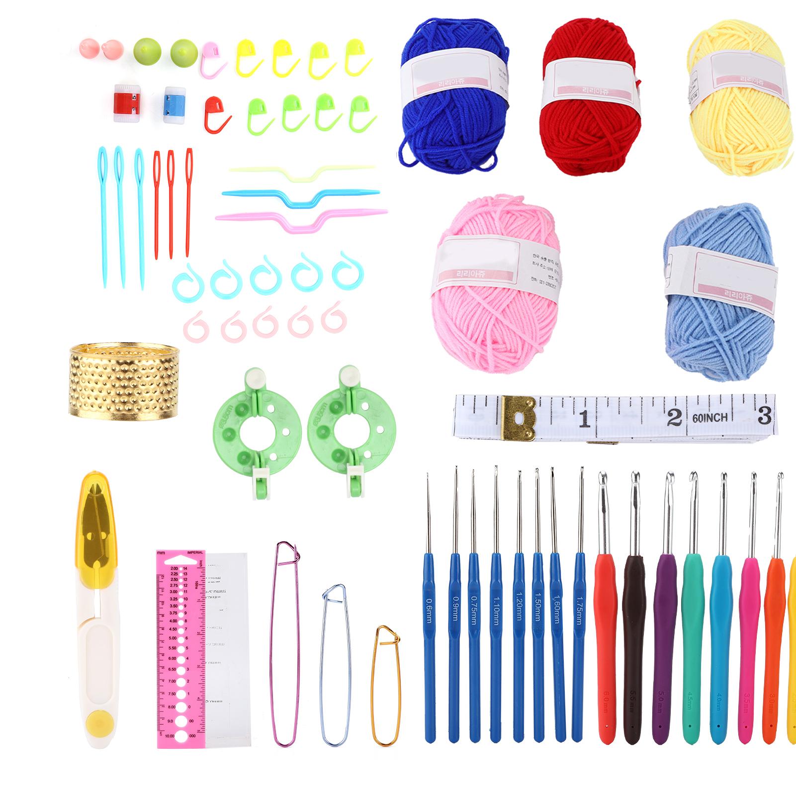 

Набор для вязания сделай сам Синяя хризантема Пластиковые крючки для вязания крючком Набор со Шерстяной пряжей Сумка для хранения для