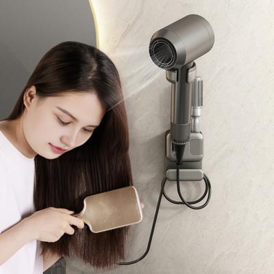 Hands-Free Hair Dryer Stand Blower Stand Adjustable Design Strong Load-bearing Easy To Install Bathroom Hair Dryer Rack
