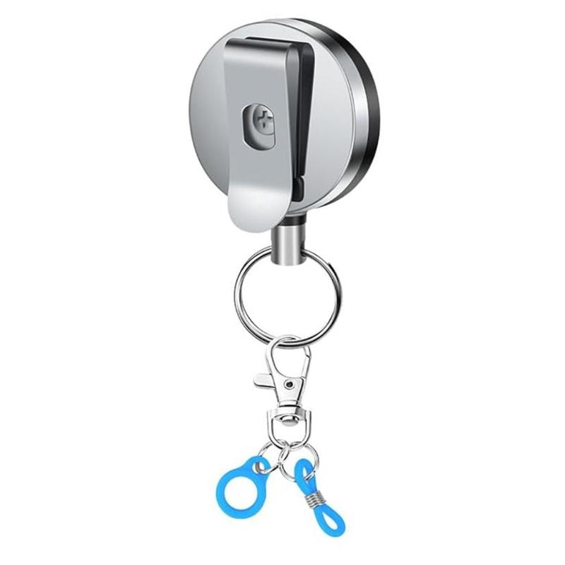 

Easy Access Compacted Portable Keychain Pen Clip Holder Featuring Retractable Cord Up to 70cm Ideal for Card Accessories