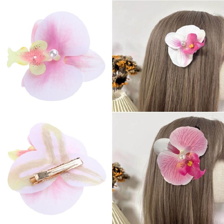 2pcs Stylish Girls Hairpins Orchids Flower Hair Clip Chic Women Hair Accessories