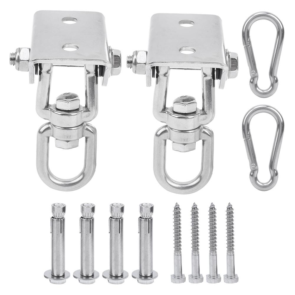 

Heavy Duty 304 Stainless Steel Swing Hangers Swing Hanging Kit Locking Snap Hooks