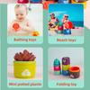 Numerical letters Stacked Cup Beach toys 9 cups Bathing toys Baby educational toys Bear shape Baby gift