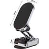 Foldable Metal Car Phone Holder, 720° Rotatable Strong Magnetic Flip Holder, Universal Dashboard Car Holder, Magnetic Mobile Phone Holder
