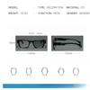 Men Women Classic Square Pochromic Reading Glasses Outdoor Color Changing Anti Blue Light  Far Sight Eyeglasses Diopter To4.0
