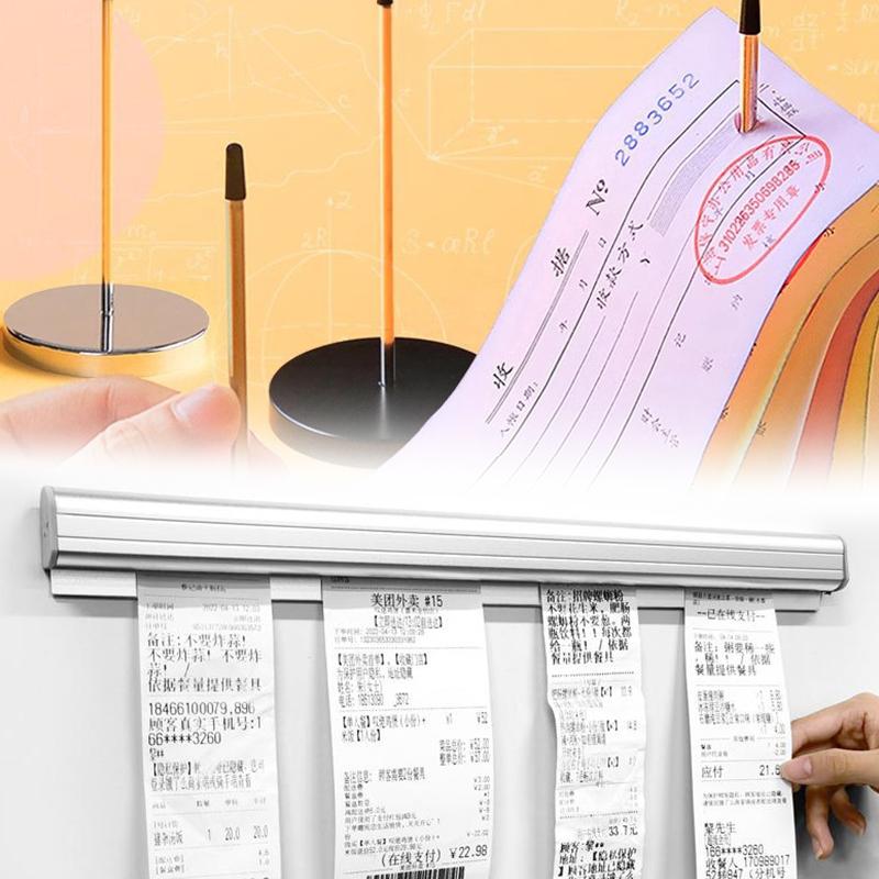 Aluminum Slide Check Rack Receipt Holder Desk Receipt Holder Restaurant Ticket Holder Silver Ticket Rail Bill Orders Display
