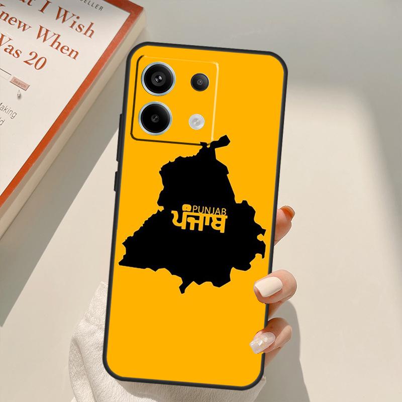 Punjab Map Outline Funda For Xiaomi Redmi Note 14 13 10 11 12 15 Pro Plus Case For Redmi 15 14C 12C 10C 13C 15C
